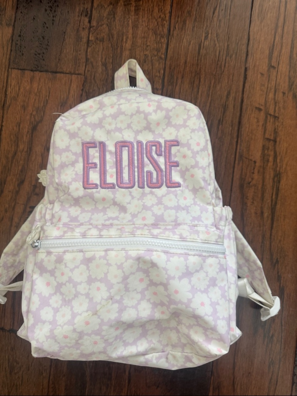 Apple of my Isla small embroidered backpack